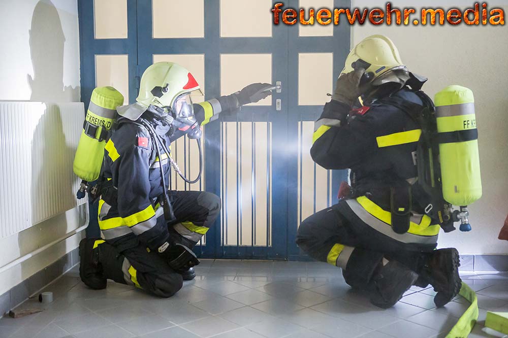Übung – Brand in einer Zelle der Polizeiinspektion Krems –
