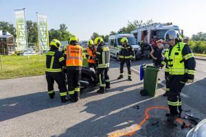 Motorradfahrer nach Unfall auf der B35 schwer verletzt